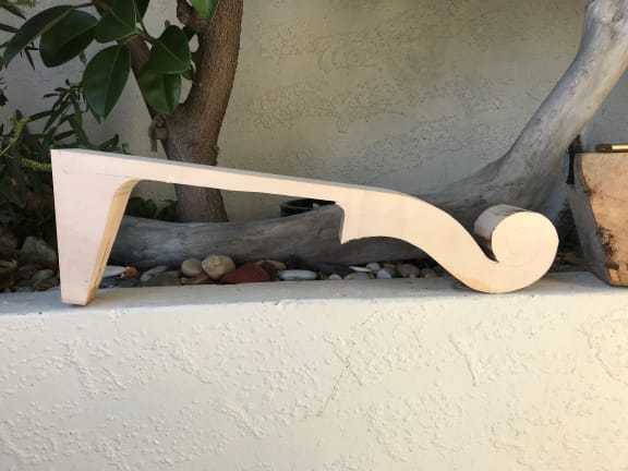 Newly carved scroll