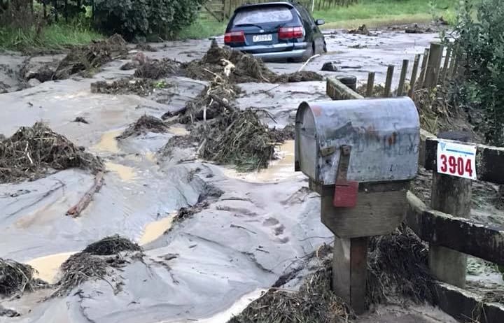 Flooding, mud and debris at Blue Duck Station.