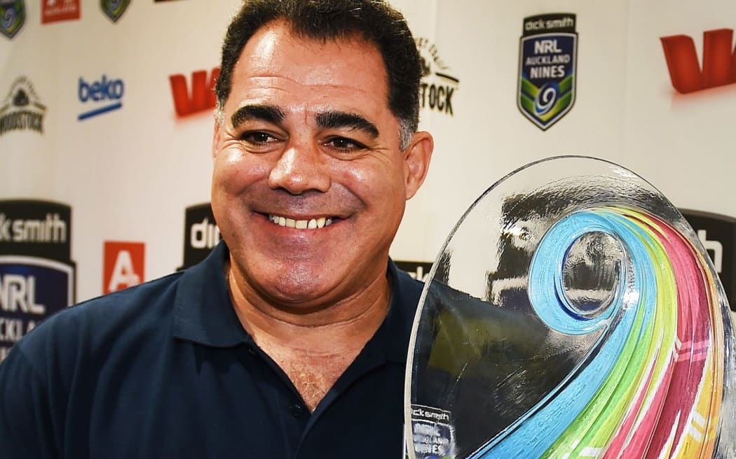 New Kanagaroos coach Mal Meninga at the recent draw for the NRL Auckland Nines tournament.