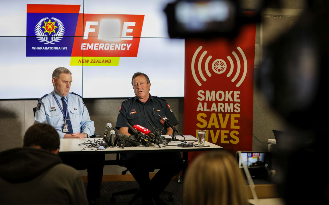 Fire and Police answer questions regarding the Burwood Fire
Canterbury Metro Area Commander: Superintendent Lane Todd 
Fire and Emergency Assistant Area Commander Mike Bowden