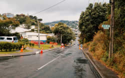 Severn Street, Island Bay, on 12 April.