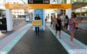 The Auckland council set up two "archways" down opposite Britomart
