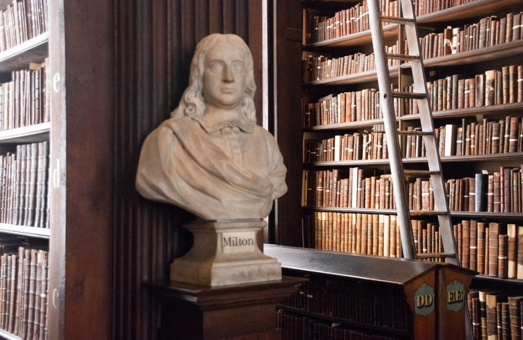Bust of John Milton (1608-1674) -- The Long Room Trinity College Dublin Ireland