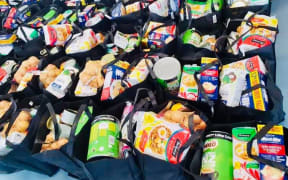 Food parcels provided by volunteers from Siaola in Auckland