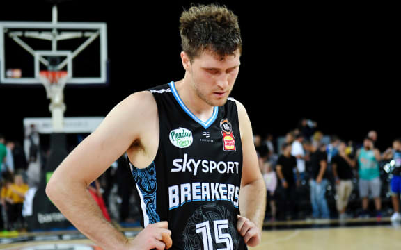 Dejected Breakers basketball player Robert Loe.