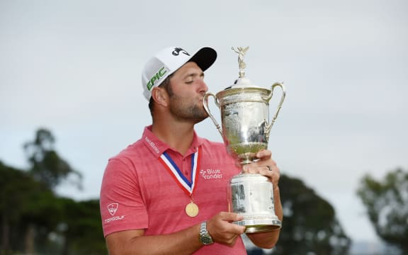 Jon Rahm after winning the 2021 U.S. Open Championship.