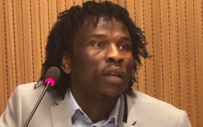Abdul Aziz Muhamat speaks at the UN Human Rights Council in Geneva.