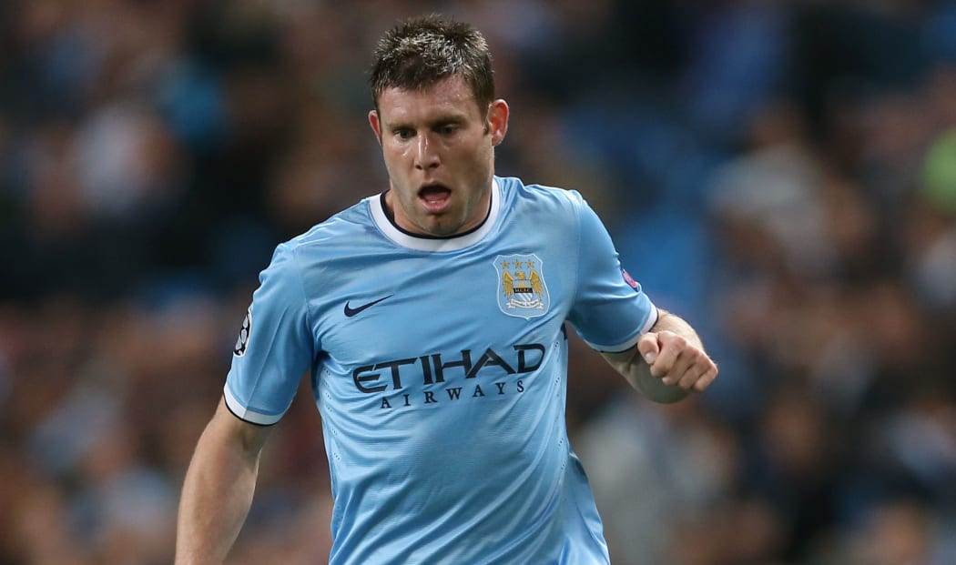 English footballer James Milner in action.