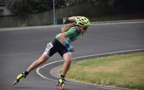 Ocean Woolley inline skating