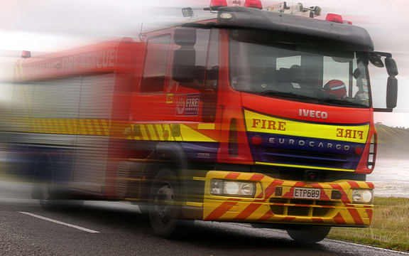 Fire engine north of Gisborne.