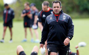 Stacey Jones at Warriors training