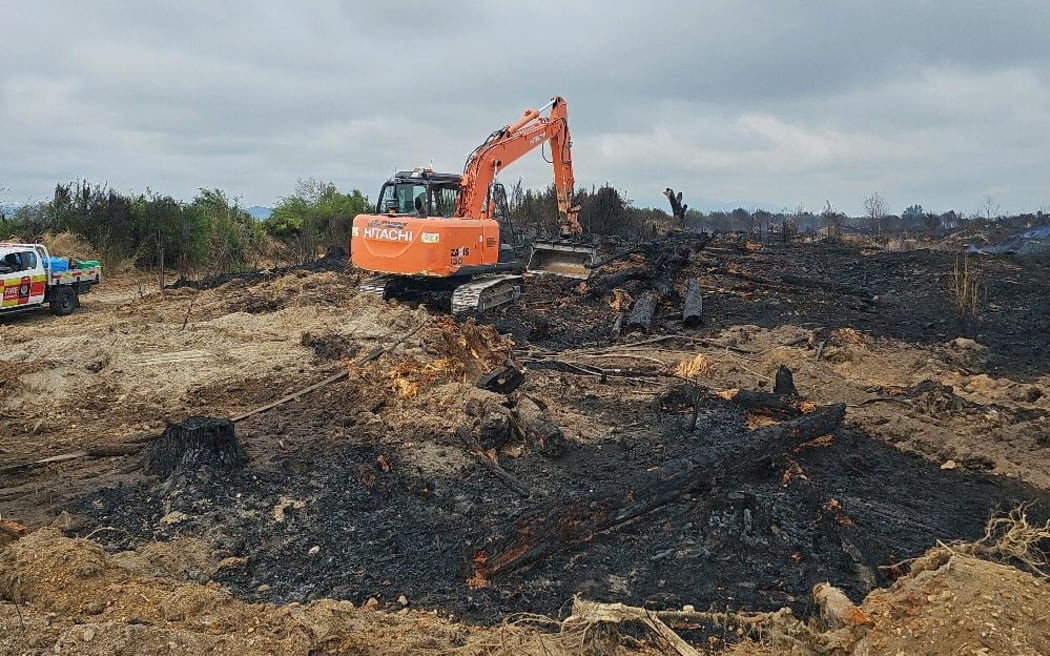 A fire broke out on Te Toke Road in the Tahorakuri Forest area.