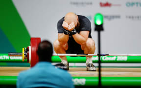 Richie Patterson of New Zealand is DNF (Did Not Finish) in the Men's 85kg Final after failing all three of his snatch attempts.