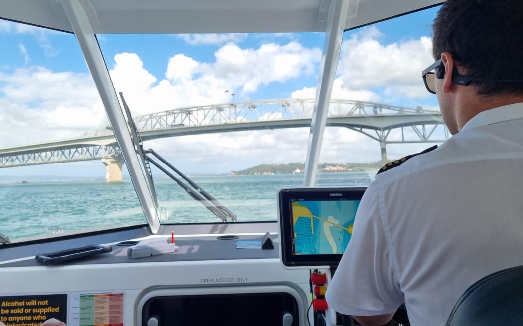 The VS-9 is a 10-seater hydrofoiling tour boat and it has just made its maiden voyage over the Hauraki Gulf.