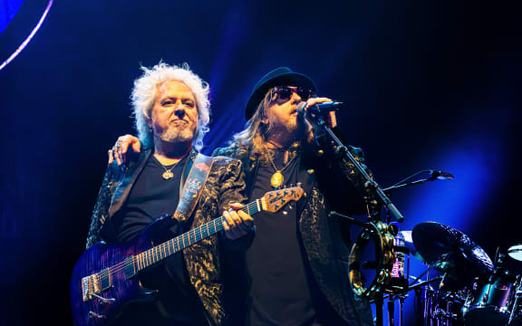 Toto plays at Spark Arena in Auckland. April, 2025.