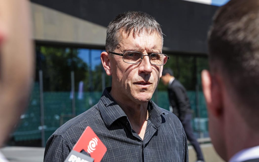 Simon McGrath, brother of Michael McGrath. Christchurch man David Benbow has been found guilty at the High Court in Christchurch on 12 October 2023 of murdering Michael McGrath.