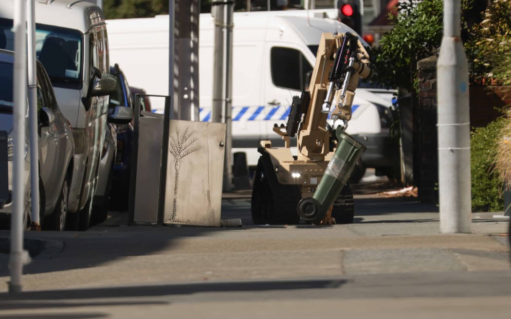 An incident on Pipitea Street in Wellington.