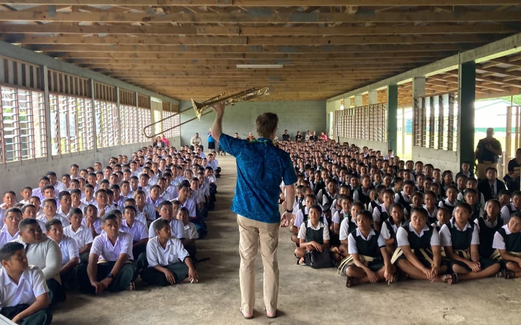 NZSO trombonist David Bremner in Tonga 2023