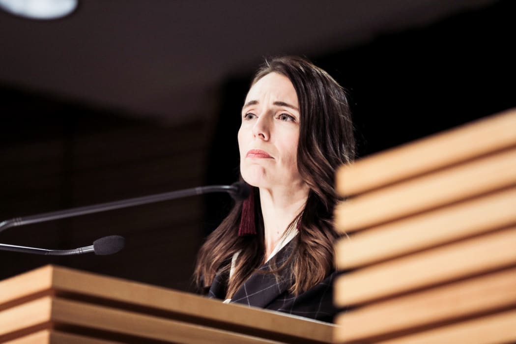 Prime Minister Jacinda Ardern at 21 June post-Cabinet conference.