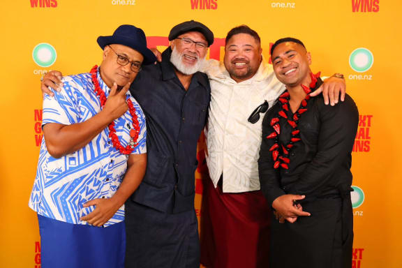 NZ Pasifka actors starring in 'Next Goal Wins', from left to right: Oscar Kightley, David Fane, Semu Filipo and Beulah Koale