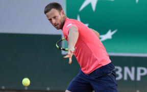 Michael Venus  during the French Open Men's Doubles final.