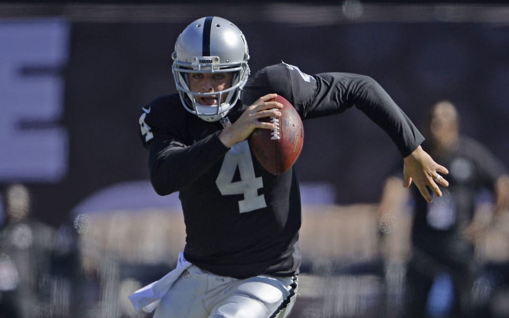 Oakland Raiders quarterback Derek Carr.
