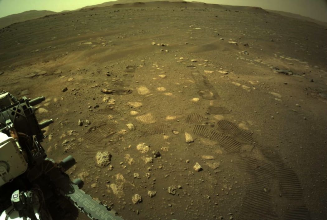 Tracks in the dust: The rover should cover some 15km in its first Martian year.