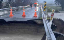 Lake Ferry Bridge damage