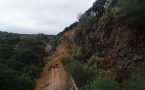 Parts of Bethells Road were washed out and impassable by vehicle.