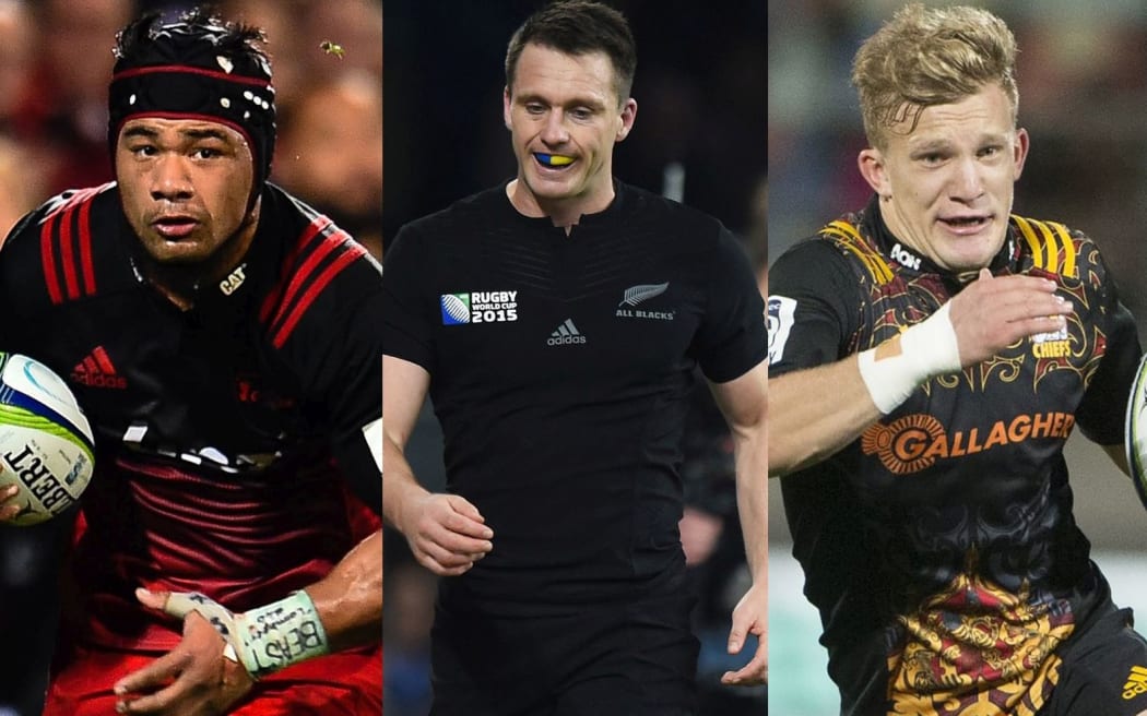 The future of the All Blacks is in the hands of players such as (from left) Jordan Taufua, Ben Smith and Damian McKenzie.