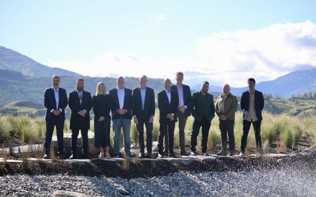 Representatives from Ngai Tahu, Papatipu Milford Sound Tourism, Skeggs Group, Real NZ and Southland District Council marking the new partnership.