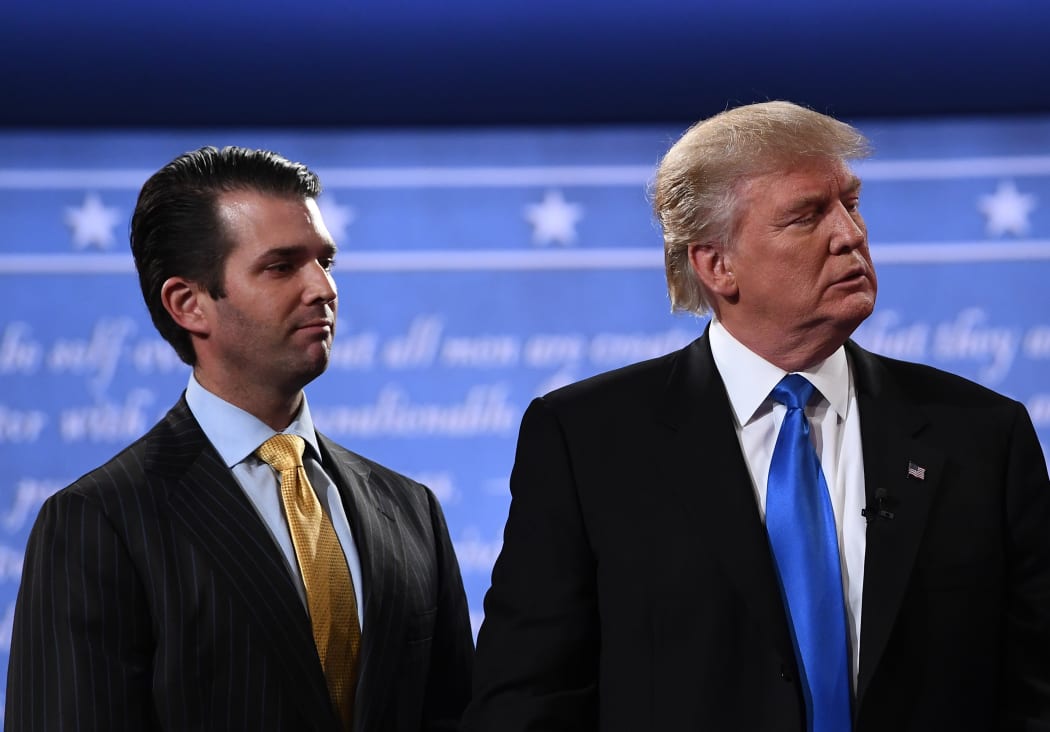 Donald Trump Jr, left, met with a Russian lawyer during the 2016 election campaign
