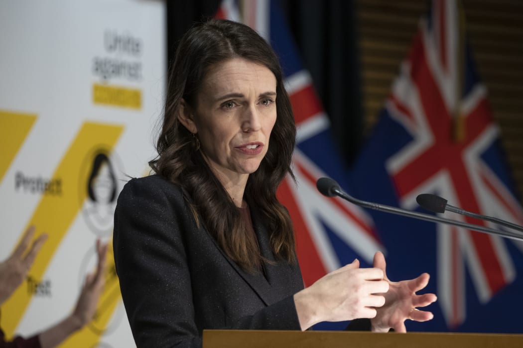Prime Minister Jacinda Ardern during her post-Cabinet press conference with director general of health Dr Ashley Bloomfield at Parliament, Wellington. 27 September, 2021.
