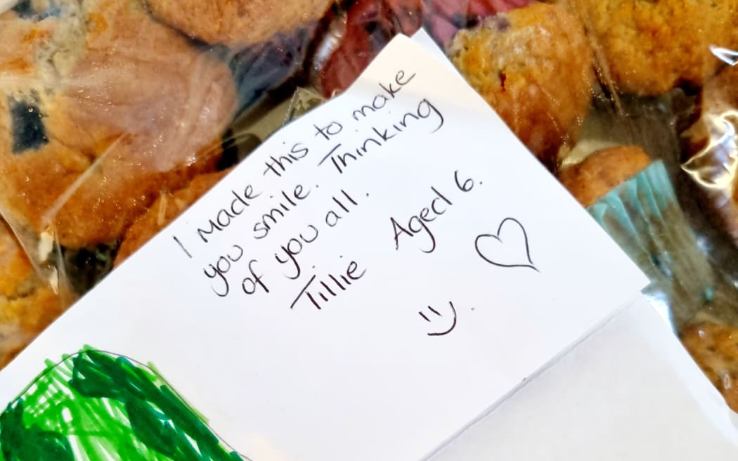 Care packages with handwritten notes are helping to make tough times brighter for those in Nelson.