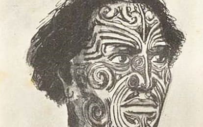 A sketch of Hongi Hika from a 1820’s painting.