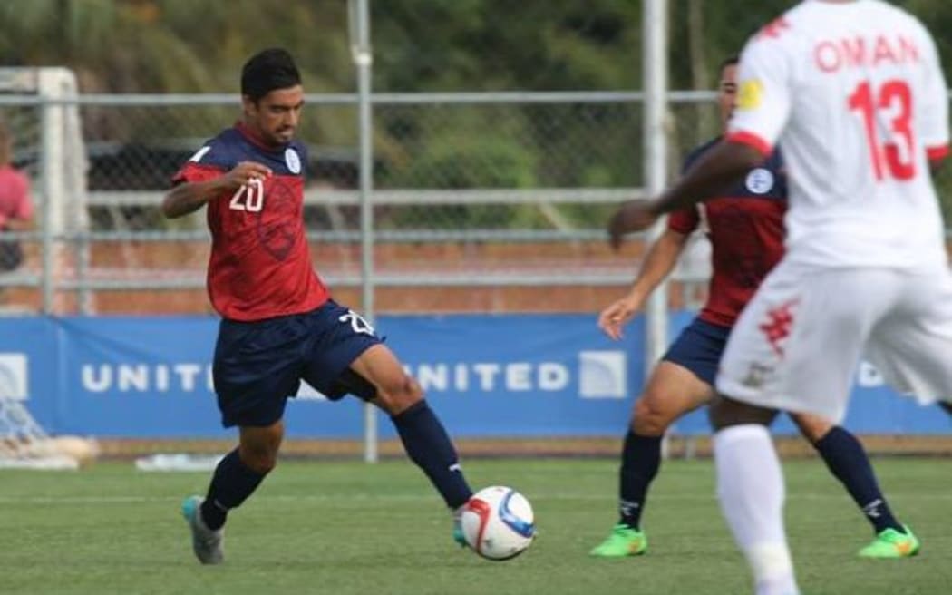 Guam's AJ DeLaGarza in action against Oman during the Matao's World Cup qualifying campaign.