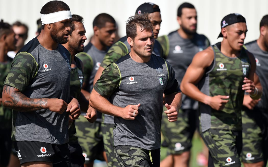 The Warriors do the hard yards in training as they prepare for the NRL Nines