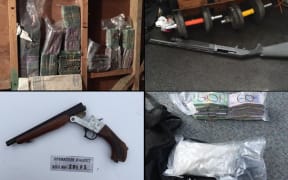 Cash and firearms were seized at the climax of a long-running police investigation into the Wellington meth scene.