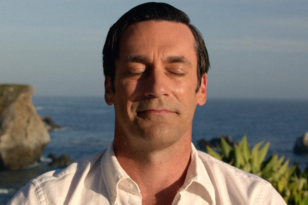 Jon Hamm as Don Draper in the final episode of the TV series Mad Men