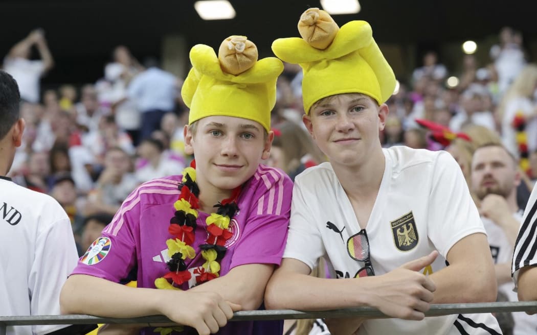 firo : 23.06.2024, Football, Soccer: UEFA EURO 2024, EM, European Championship 2024, Group Stage, M25, Match 25, SUI, Switzerland - GER, Germany Fans of Germany (Photo by Ralf Ibing / firo Sportphoto / dpa Picture-Alliance via AFP)