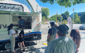 The Ice Cream Charlie truck at its home base, at Victoria Square Christchurch. Owner operator Tim McIsaac said business booms on hot day. (File photo)