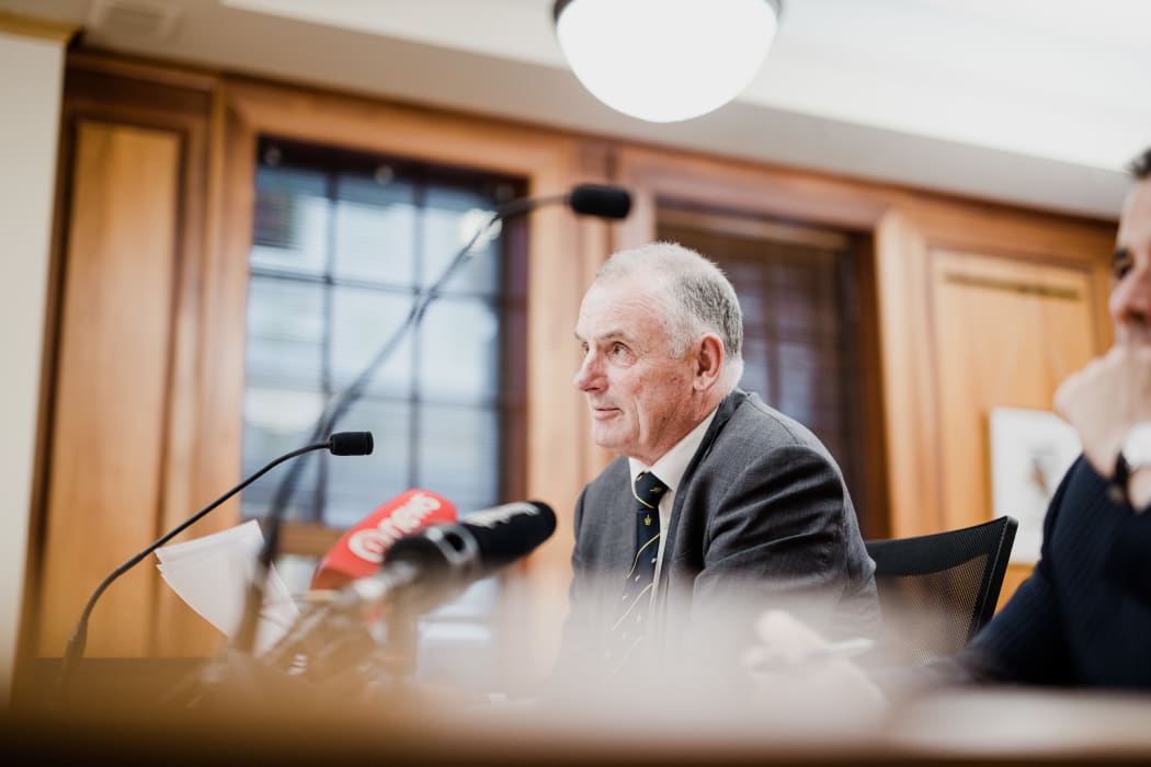 Speaker Trevor Mallard being questioned at a Select Committee on 16 December, 2020.