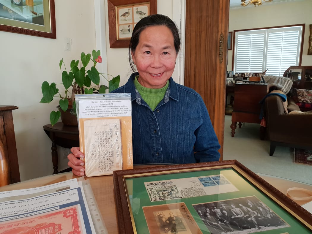 Jennifer Dalgleish holding her grandfather's diary.