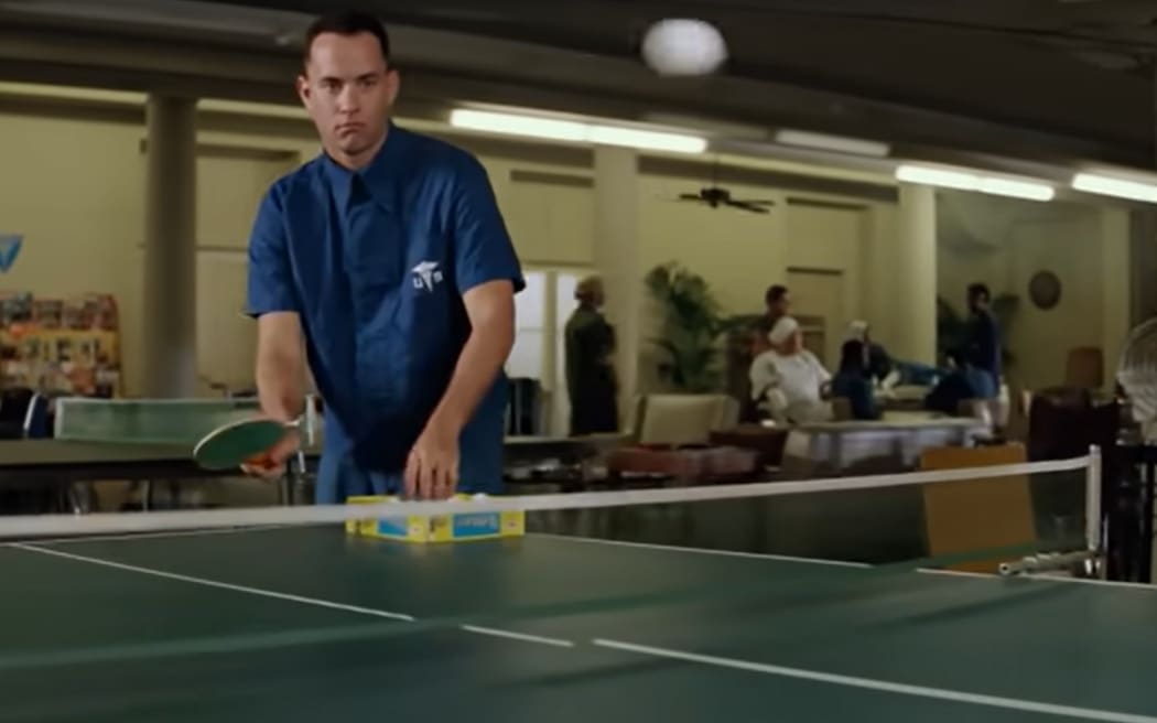 Tom Hanks in Forest Gump.