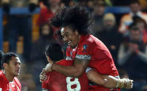 Fuifui Moimoi playing for Tonga.