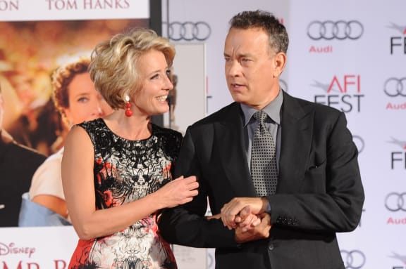 Emma Thompson and Tom Hanks in Hollywood.