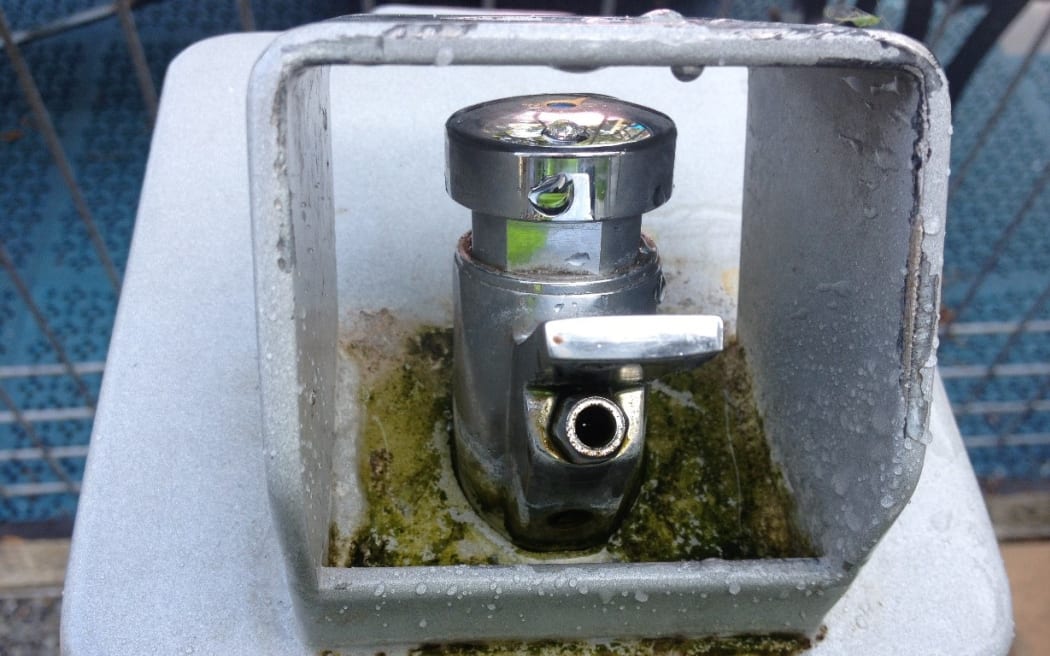 Dirty water fountain in Wellington