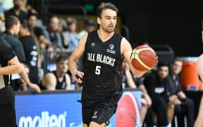 Taylor Britt of the Tall Blacks.
New Zealand Tall Blacks v Australia Boomers, Trans-Tasman Throwdown at Globox Arena, Hamilton, New Zealand on Sunday 11 May 2025. Copyright Photo: Jeremy Ward / www.photosport.nz