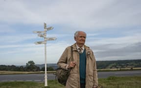 Movie still from the British film The Unlikely Pilgrimage of Harold Fry.