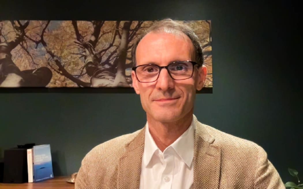 Author Stephen Cave via remote link on 30 with Guyon Espiner.